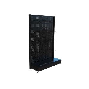 Góndolas Black Premium de Pared con Forro Troquelado y Ganchos